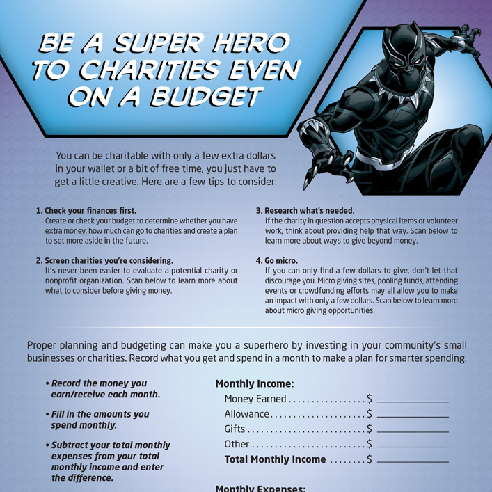 Be a Charity Super Hero on a Budget
